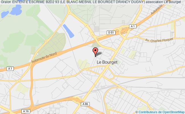 plan association Entente Escrime B2d2 93 (le Blanc-mesnil Le Bourget Drancy Dugny) Bourget