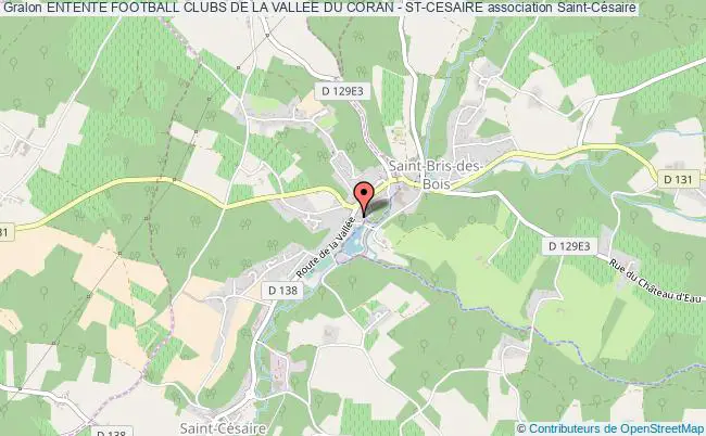 plan association Entente Football Clubs De La Vallee Du Coran - St-cesaire Saint-Césaire
