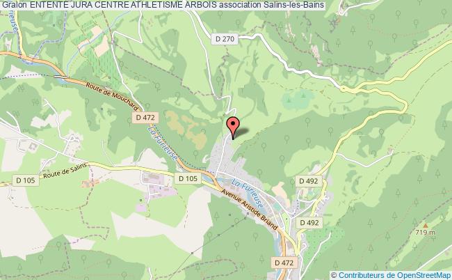 plan association Entente Jura Centre Athletisme Arbois Salins-les-Bains