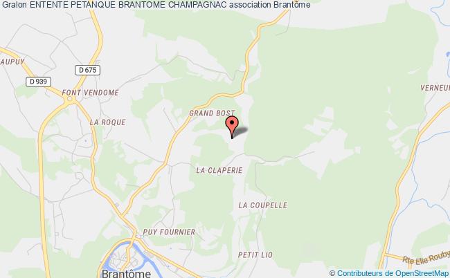plan association Entente Petanque Brantome Champagnac Brantôme