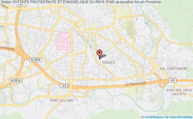 plan association Entente Protestante Et ÉvangÉlique Du Pays D'aix Aix-en-Provence