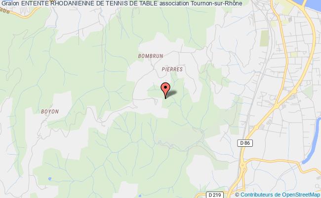 plan association Entente Rhodanienne De Tennis De Table Tournon-sur-Rhône