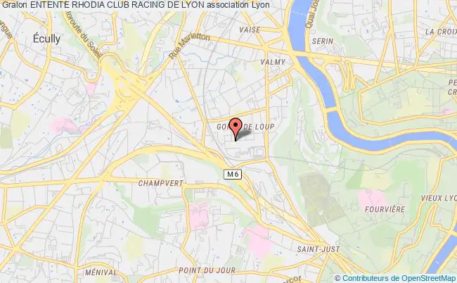 plan association Entente Rhodia Club Racing De Lyon Lyon 9e Arrondissement