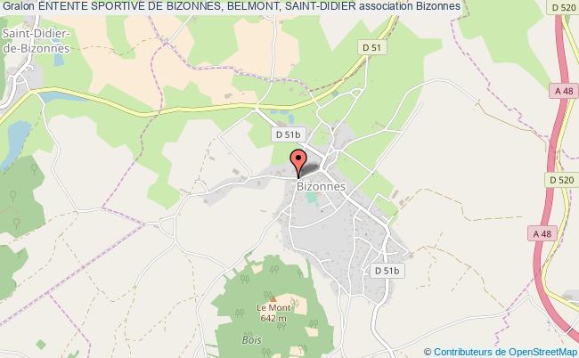 plan association Entente Sportive De Bizonnes, Belmont, Saint-didier Bizonnes