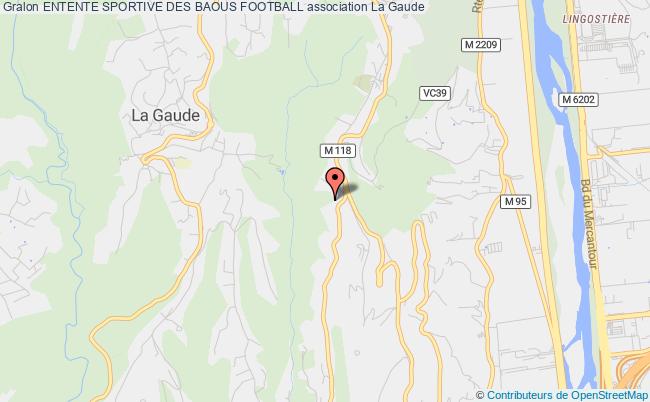 plan association Entente Sportive Des Baous Football La    Gaude