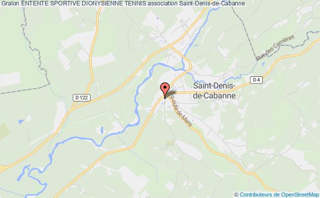 plan association Entente Sportive Dionysienne Tennis Saint-Denis-de-Cabanne