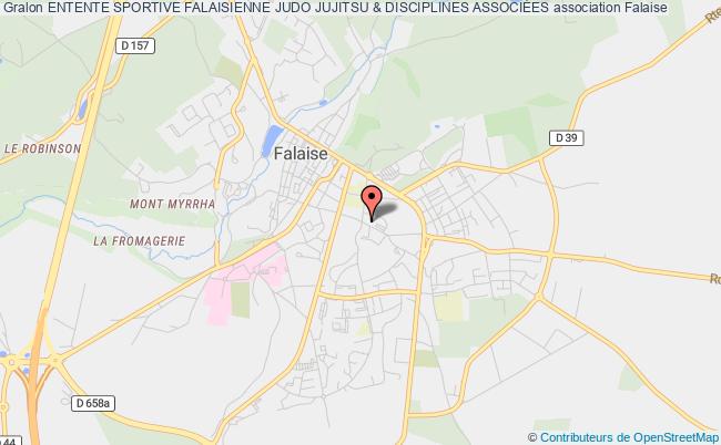 plan association Entente Sportive Falaisienne Judo Jujitsu & Disciplines AssociÉes Falaise