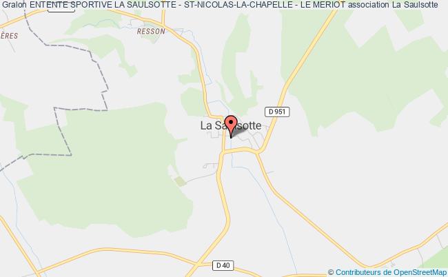 plan association Entente Sportive La Saulsotte - St-nicolas-la-chapelle - Le Meriot La    Saulsotte