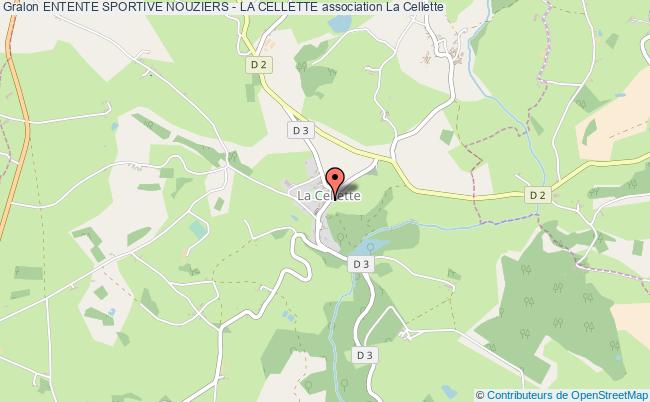 plan association Entente Sportive Nouziers - La Cellette La    Cellette