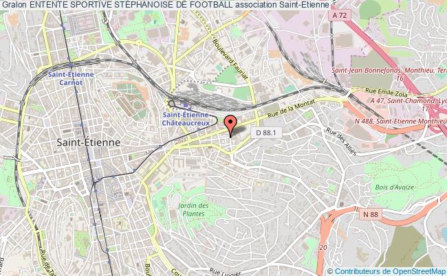 plan association Entente Sportive StÉphanoise De Football Saint-Étienne