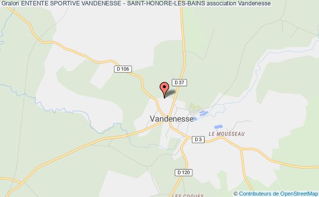 plan association Entente Sportive Vandenesse - Saint-honore-les-bains Vandenesse