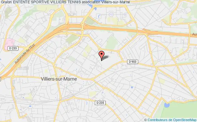 plan association Entente Sportive Villiers Tennis Villiers-sur-Marne