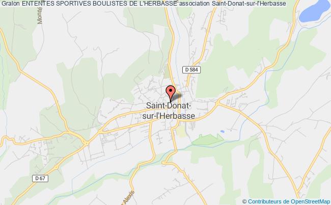 plan association Ententes Sportives Boulistes De L'herbasse Saint-Donat-sur-l'Herbasse