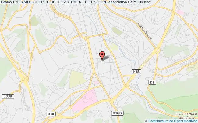 plan association Entr'aide Sociale Du Departement De La Loire Saint-Étienne