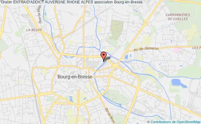 plan association Entraid'addict Auvergne Rhone Alpes Bourg-en-Bresse