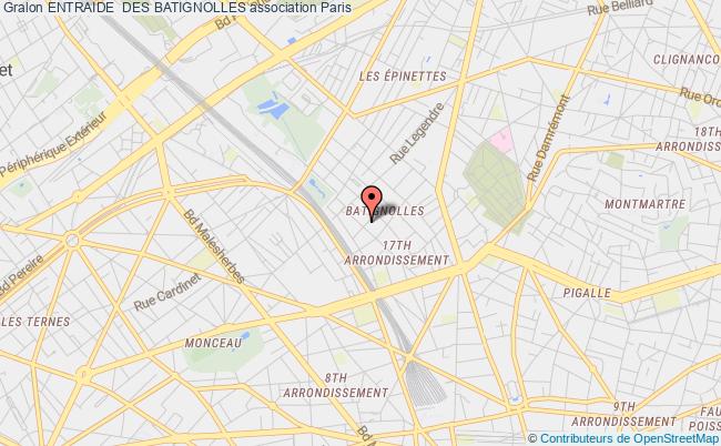 plan association Entraide  Des Batignolles Paris