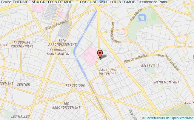 plan association Entraide Aux Greffes De Moelle Osseuse Saint Louis Egmos 3 Paris