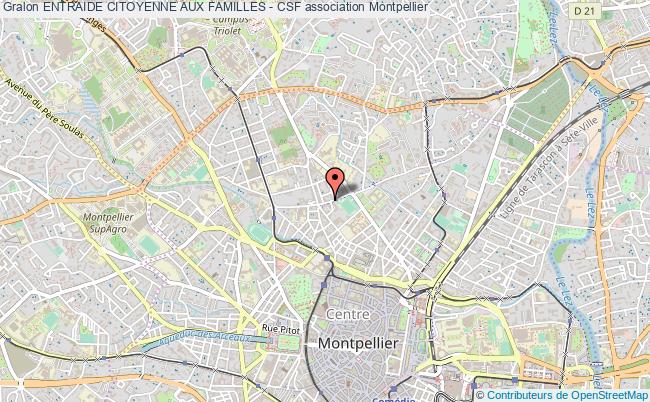 plan association Entraide Citoyenne Aux Familles - Csf Montpellier