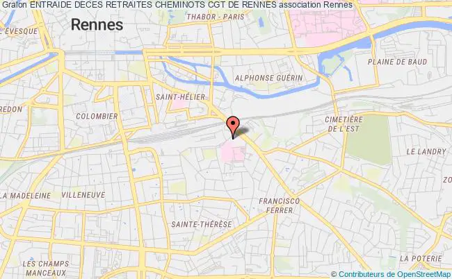plan association Entraide Deces Retraites Cheminots Cgt De Rennes Rennes