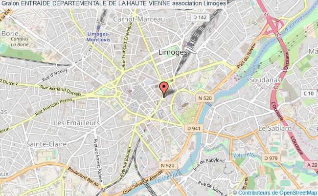 plan association Entraide DÉpartementale De La Haute Vienne Limoges
