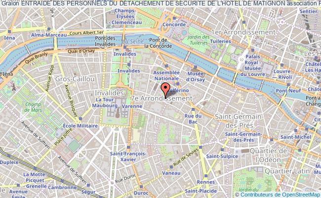 plan association Entraide Des Personnels Du Detachement De Securite De L'hotel De Matignon Paris
