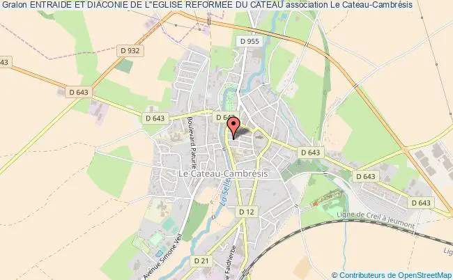 plan association Entraide Et Diaconie De L"eglise Reformee Du Cateau Le    Cateau-Cambrésis