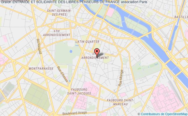 plan association Entraide Et Solidarite Des Libres Penseurs De France Paris