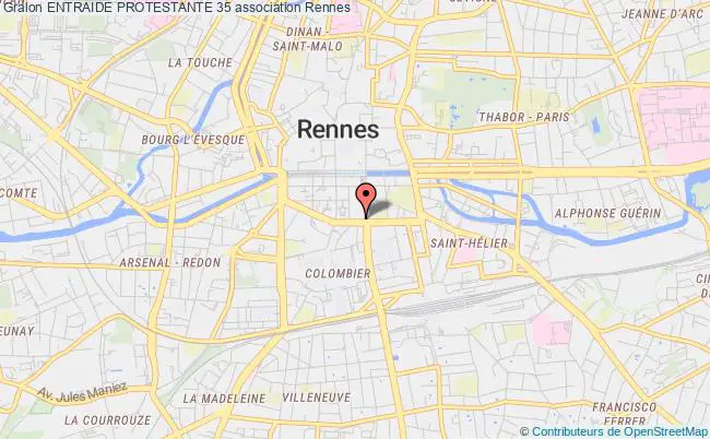 plan association Entraide Protestante 35 Rennes
