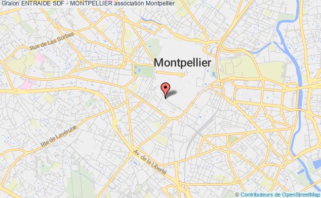 plan association Entraide Sdf - Montpellier Montpellier