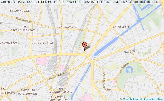plan association Entraide Sociale Des Policiers Pour Les Loisirs Et Le Tourisme Esploit Paris