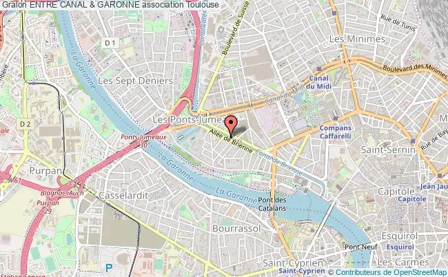 plan association Entre Canal & Garonne Toulouse
