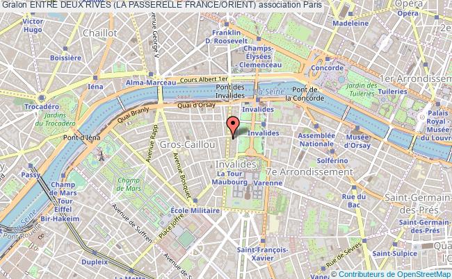 plan association Entre Deux Rives (la Passerelle France/orient) Paris