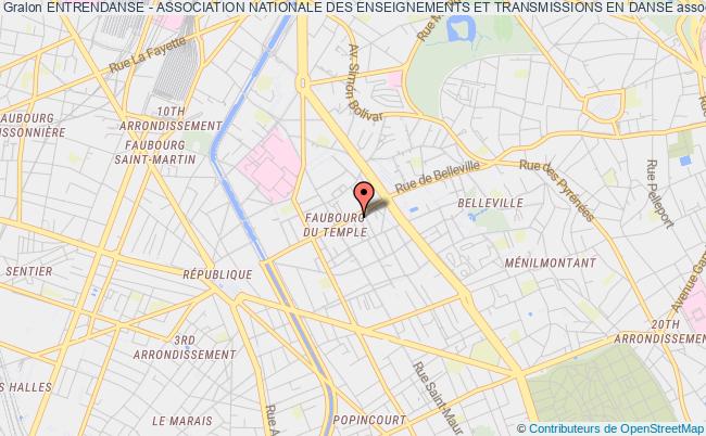 plan association Entrendanse - Association Nationale Des Enseignements Et Transmissions En Danse Paris