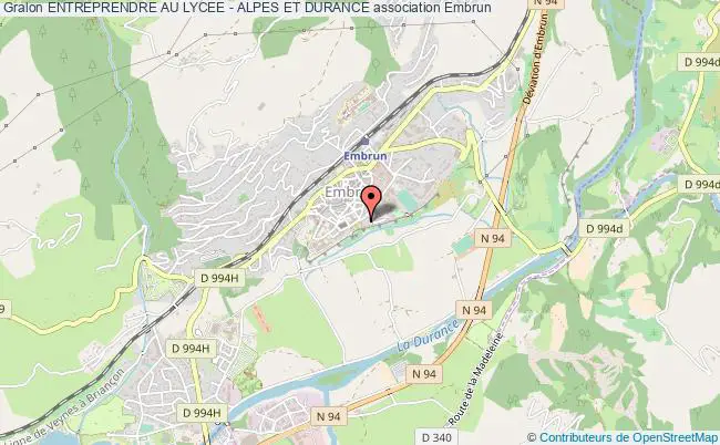 plan association Entreprendre Au Lycee - Alpes Et Durance Embrun
