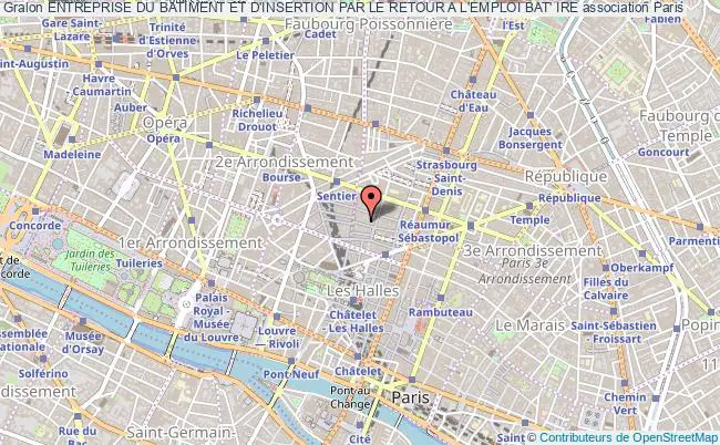 plan association Entreprise Du Batiment Et D'insertion Par Le Retour A L'emploi Bat' Ire Paris