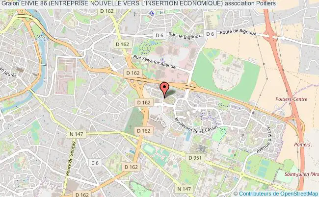 plan association Envie 86 (entreprise Nouvelle Vers L'insertion Economique) Poitiers