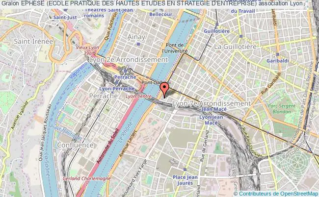 plan association Ephese (ecole Pratique Des Hautes Etudes En Strategie D'entreprise) Lyon 7e Arrondissement