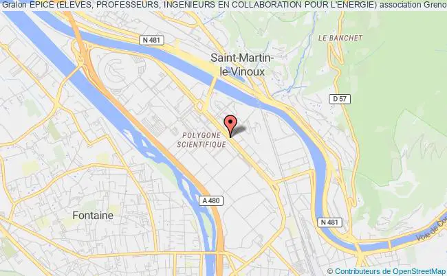 plan association Epice (eleves, Professeurs, Ingenieurs En Collaboration Pour L'energie) Grenoble