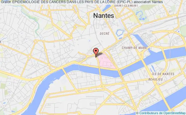 plan association Epidemiologie Des Cancers Dans Les Pays De La Loire (epic-pl) Nantes