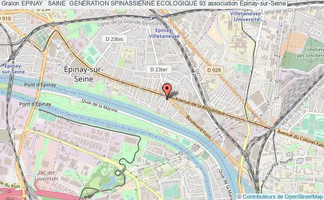 plan association Epinay + Saine  GÉnÉration Spinassienne Ecologique 93 Épinay-sur-Seine