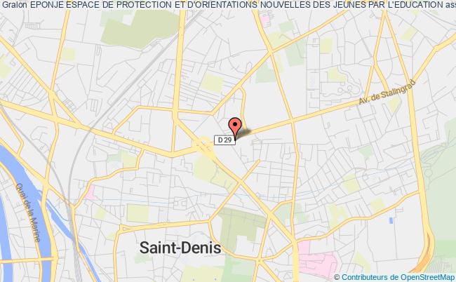 plan association Eponje Espace De Protection Et D'orientations Nouvelles Des Jeunes Par L'education Saint-Denis