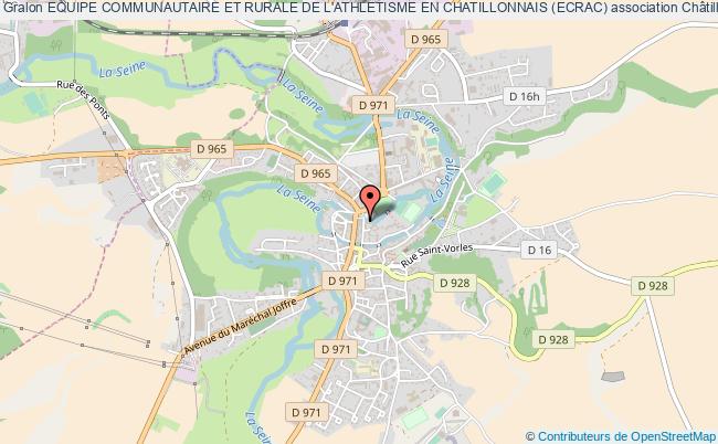 plan association Equipe Communautaire Et Rurale De L'athletisme En Chatillonnais (ecrac) Châtillon-sur-Seine