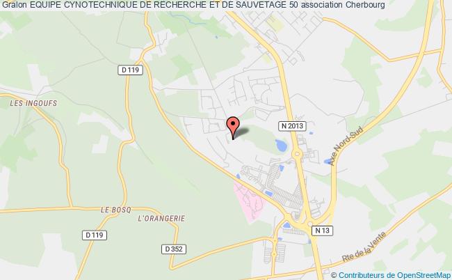 plan association Equipe Cynotechnique De Recherche Et De Sauvetage 50 Cherbourg-en-Cotentin