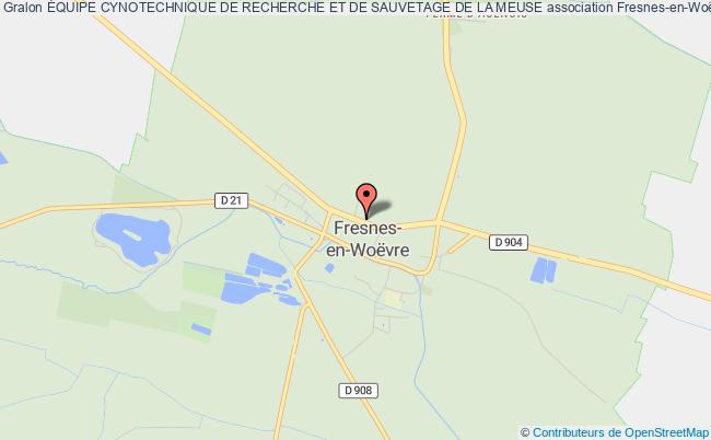 plan association Équipe Cynotechnique De Recherche Et De Sauvetage De La Meuse Fresnes-en-Woëvre