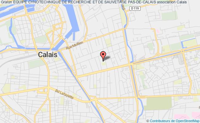 plan association Equipe Cynotechnique De Recherche Et De Sauvetage Pas-de-calais Calais