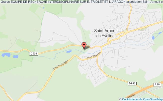 plan association Equipe De Recherche Interdisciplinaire Sur E. Triolet Et L. Aragon Saint-Arnoult-en-Yvelines