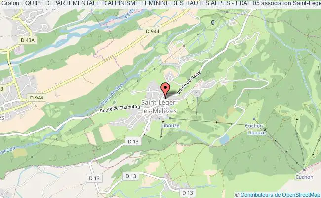 plan association Equipe Departementale D'alpinisme Feminine Des Hautes Alpes - Edaf 05 Saint-Léger-les-Mélèzes