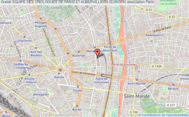 plan association Equipe Des Urologues De Paris Et Aubervilliers (europa) Paris 20e