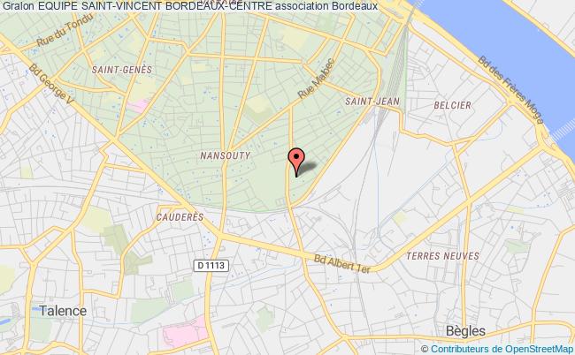 plan association Equipe Saint-vincent Bordeaux-centre Bordeaux
