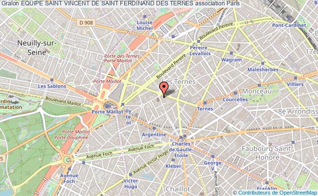 plan association Equipe Saint Vincent De Saint Ferdinand Des Ternes Paris